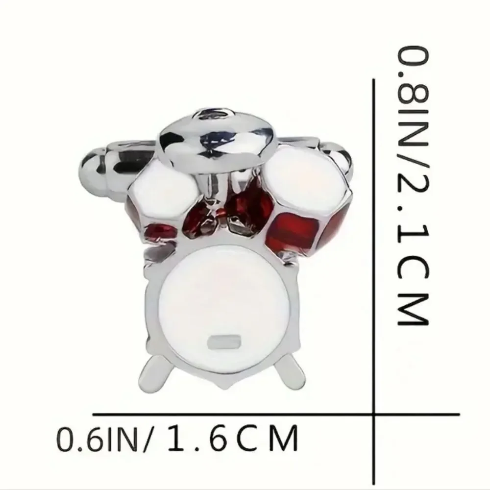 Drum Set Cufflinks Musician Wedding Tuxedo Formal Novelty Band Drummer Gift